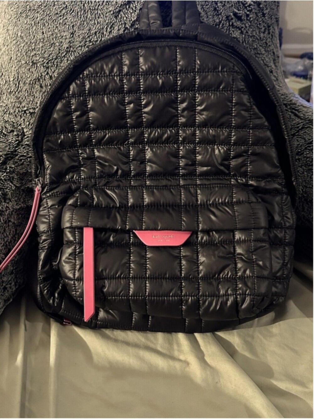 EUC kate spade New York Puffy Nylon Black Backpack